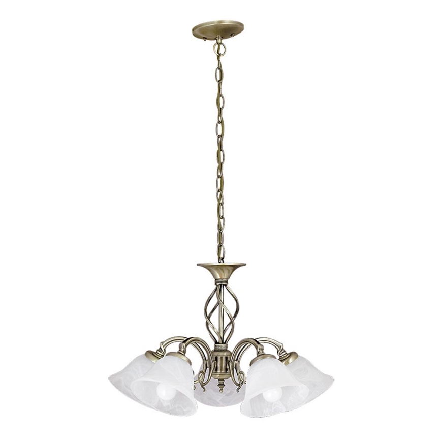 Rabalux 7135 - Lestenec na verigi BECKWORTH 5xE14/40W/230V