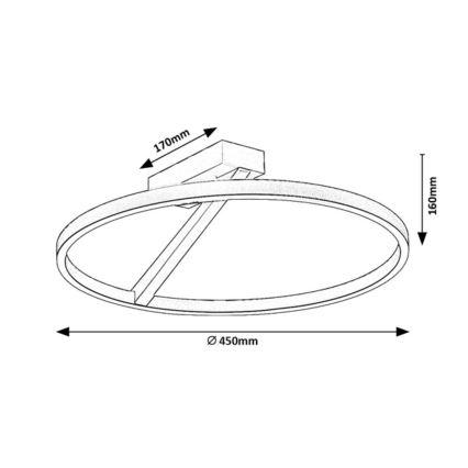 Rabalux - LED stropna svetilka LED/24W/230V 3000K premer 45 cm