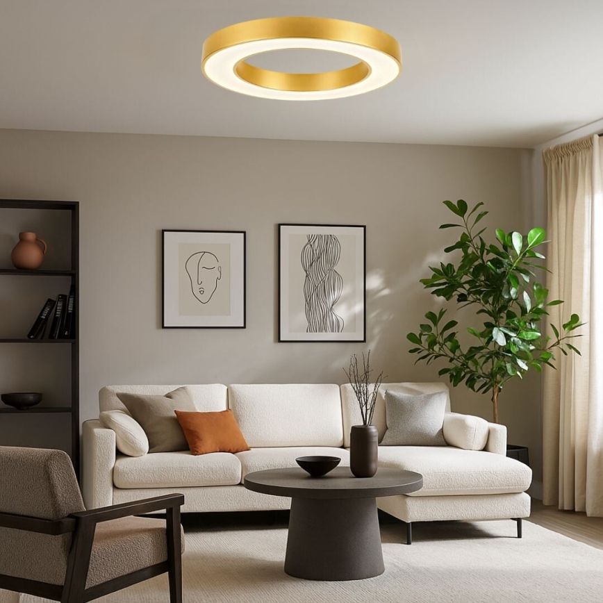 Rabalux - LED zatemnljivo stropno svetilo LED/45W/230V 3000-6500K premer 60 cm zlato + daljinski upravljalnik