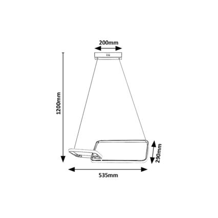 Rabalux - LED Lestenec LED/36W/230V 4000K