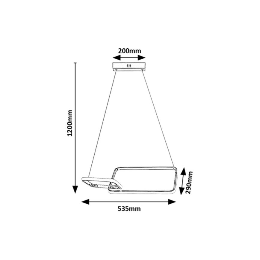 Rabalux - LED Lestenec LED/36W/230V 4000K