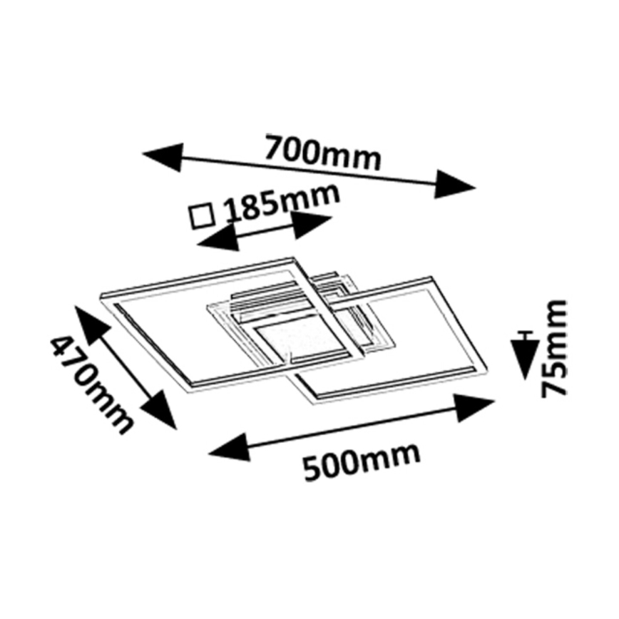 Rabalux - LED stropna svetilka LED/28W/230V 3000K premer 70 cm
