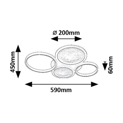 Rabalux - LED Zatemnitvena stropna svetilka LED/40W/230V 3000-6500K + Daljinski upravljalnik