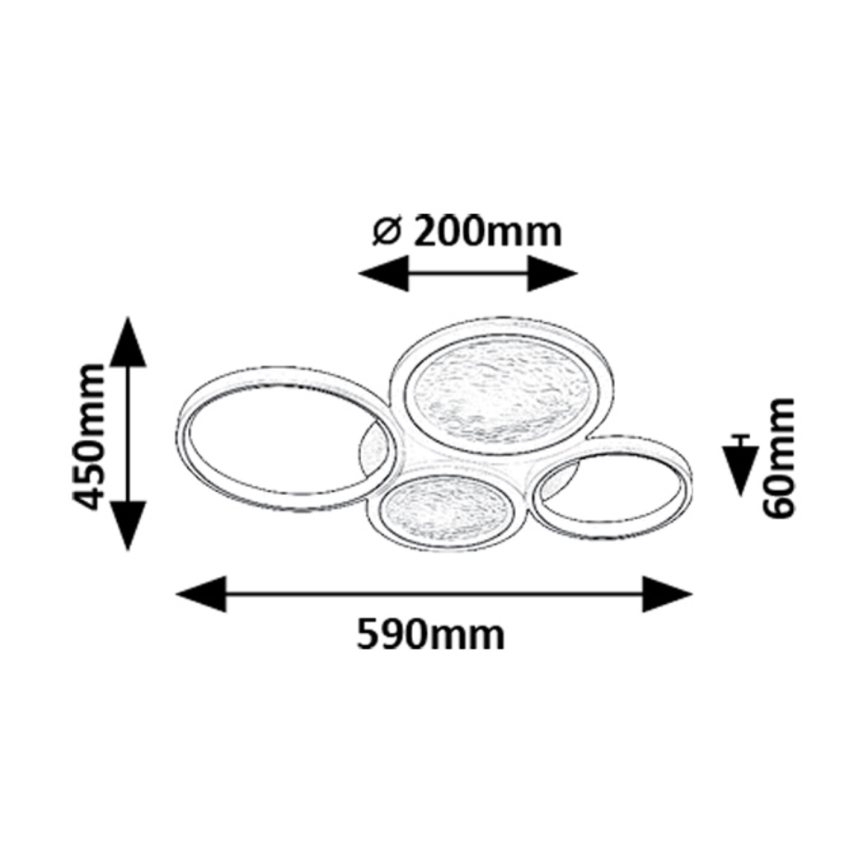 Rabalux - LED Zatemnitvena stropna svetilka LED/40W/230V 3000-6500K + Daljinski upravljalnik
