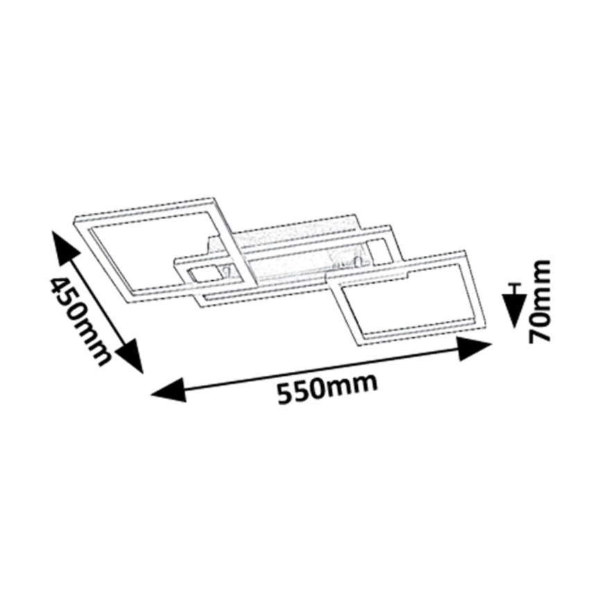 Rabalux - Zatemnjiva LED stropna svetilka LED/40W/230V 3000-6500K 45x55 cm + daljinski upravljalnik