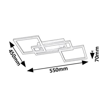 Rabalux - LED Zatemnitvena stropna svetilka LED/40W/230V 3000-6500K + Daljinski upravljalnik