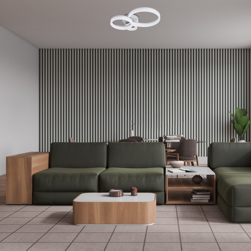 Rabalux - LED stropna svetilka LED/24W/230V 3000/4000/6500K 38x51 cm matni krom