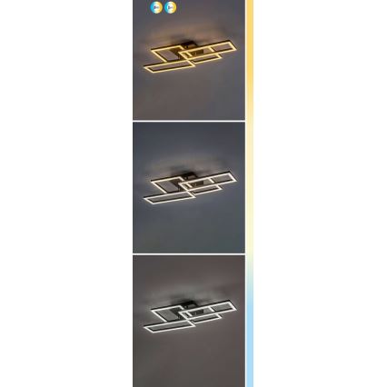 Rabalux - LED zatemljiva stropna svetilka LED/40 W/230 V 3000–6500 K 35 × 70 cm + daljinski upravljalnik