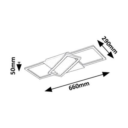 Rabalux - Zatemnjevalna LED stropna svetilka LED/40W/230V 3000-6500K 29x66 cm + daljinski upravljalnik