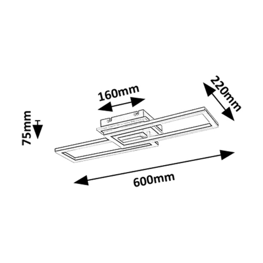 Rabalux - Zatemnjiva LED stropna svetilka LED/30W/230V 3000-6500K + z daljinskim upravljalnikom, dolžina 60 cm
