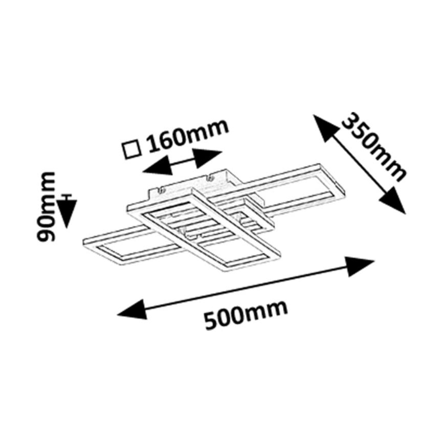 Rabalux - Zatemnjiva LED stropna svetilka LED/40W/230V 3000-6500K + daljinski upravljalnik 35x50 cm