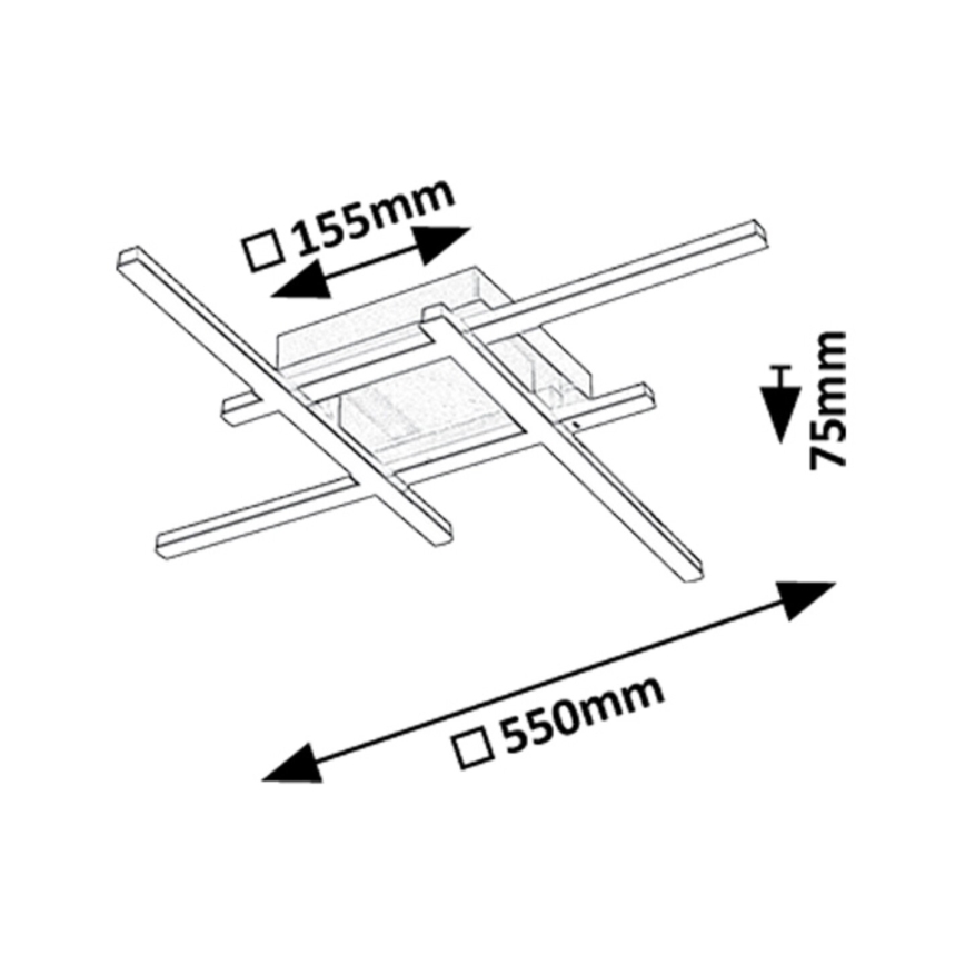 Rabalux - LED stropna svetilka LED/24W/230V 4000K 55x55 cm