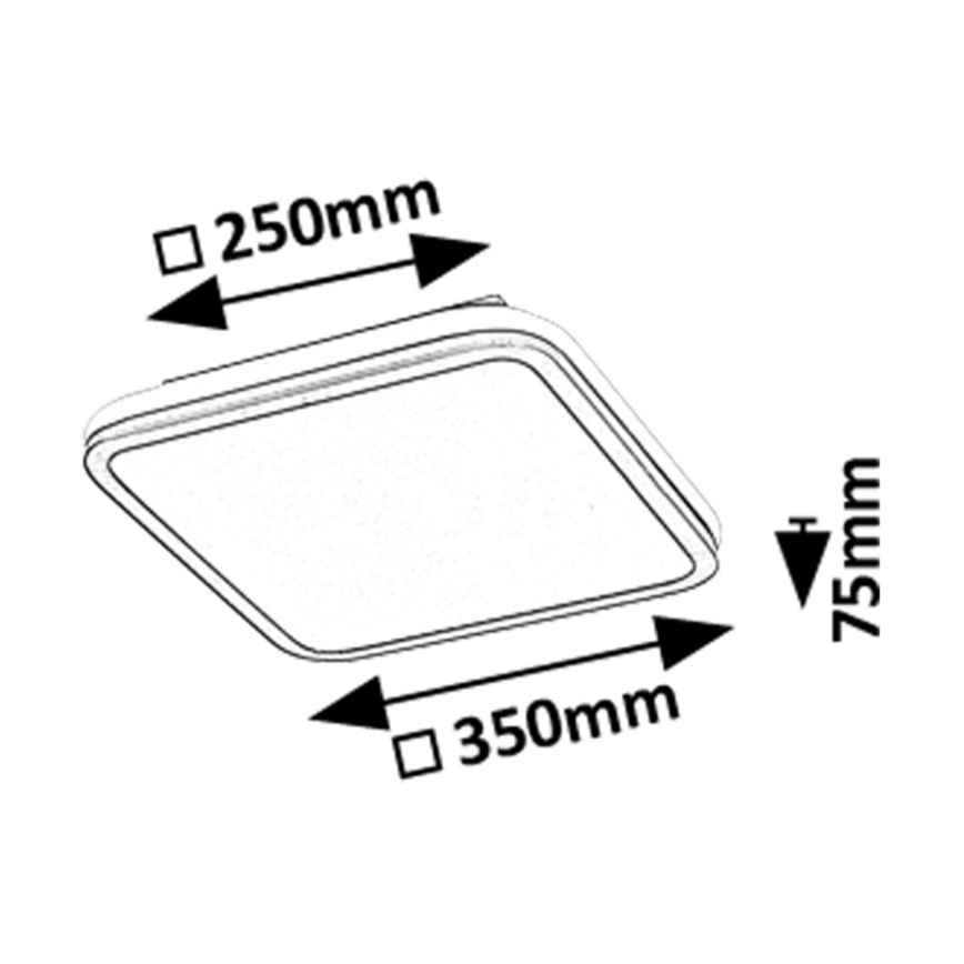 Rabalux - LED RGB Zatemnitvena stropna svetilka LED/43W/230V 3000-6500K + Daljinski upravljalnik