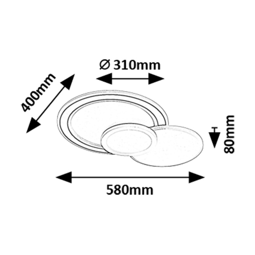 Rabalux - LED RGB zatemnjevalna stropna svetilka LED/40W/230V 3000–6500 K + daljinski upravljalnik, premer 31 cm