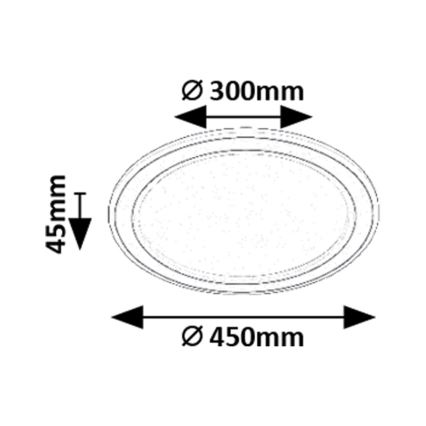 Rabalux - LED RGB Zatemnitvena stropna svetilka LED/22W/230V 3000-6500K + Daljinski upravljalnik