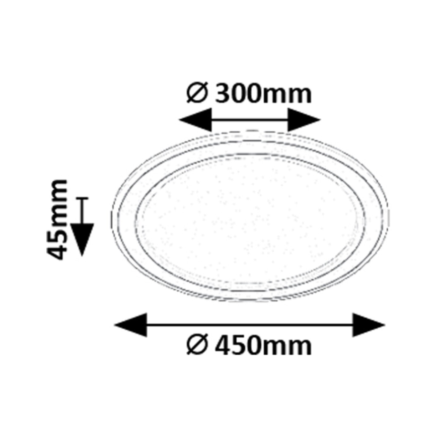 Rabalux - LED RGB Zatemnitvena stropna svetilka LED/22W/230V 3000-6500K + Daljinski upravljalnik
