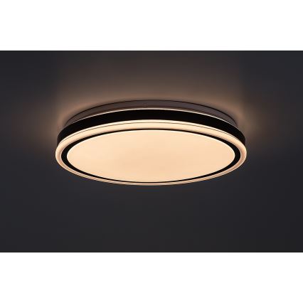 Rabalux - Zatemljiv LED stropni svetilnik LED/20W/230V 3000-6500K, premer 38,5 cm, črna + daljinski upravljalnik