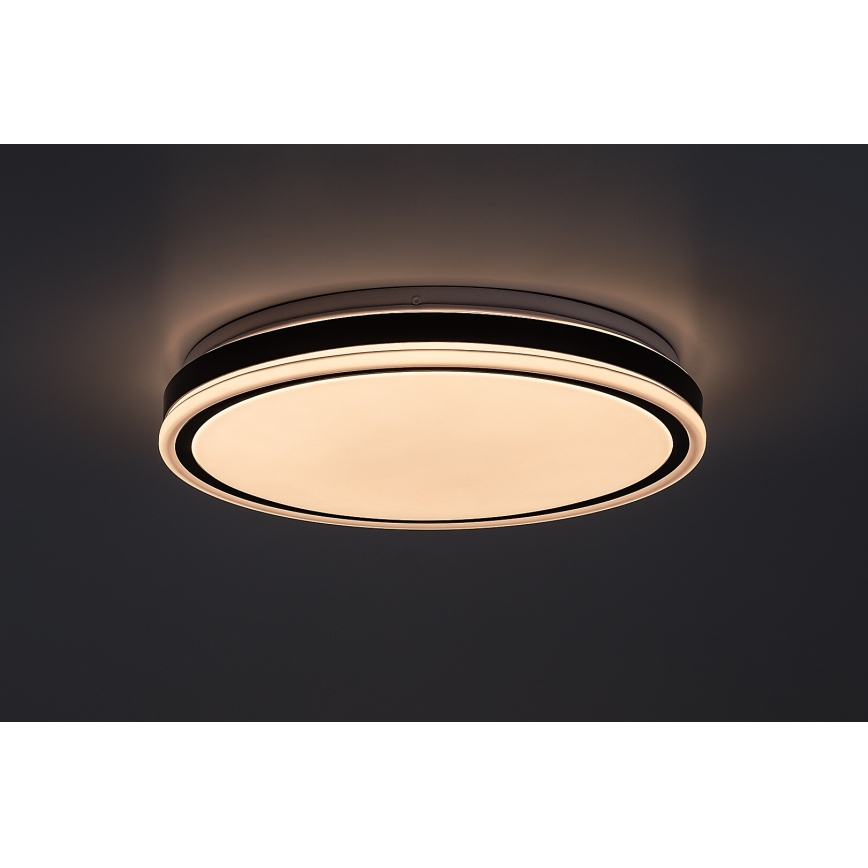 Rabalux - Zatemljiv LED stropni svetilnik LED/20W/230V 3000-6500K, premer 38,5 cm, črna + daljinski upravljalnik