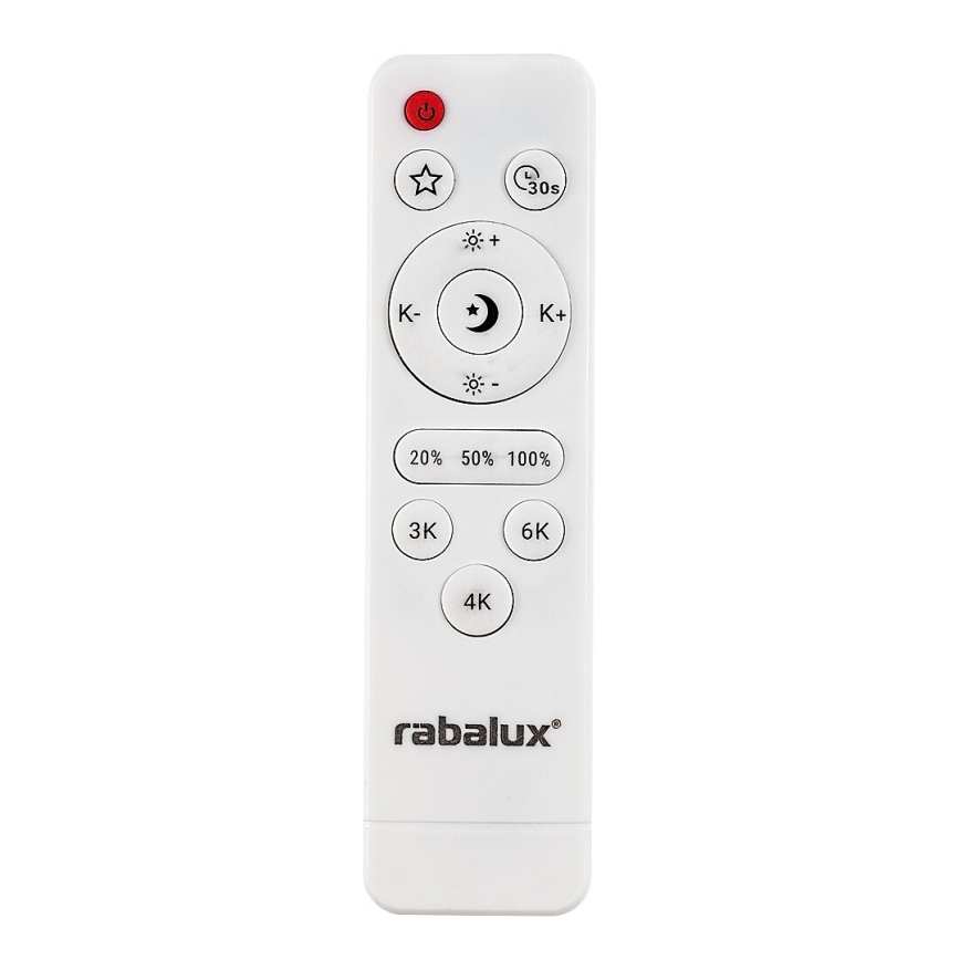 Rabalux - Zatemljiv LED stropni svetilnik LED/20W/230V 3000-6500K, premer 38,5 cm, črna + daljinski upravljalnik