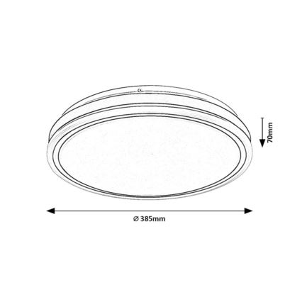 Rabalux - Zatemnjevalna LED stropna svetilka LED/23W/230V 3000-6500K premer 38,5 cm bela + daljinski upravljalnik