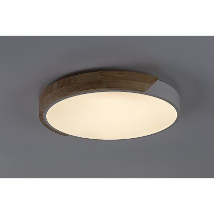 Rabalux - LED stropna svetilka LED/40W/230V 3000/4000/6500K bela/hrast premer 61 cm