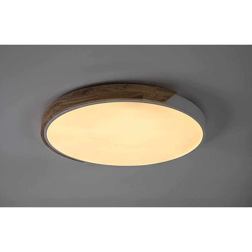 Rabalux - LED stropna svetilka LED/40W/230V 3000/4000/6500K bela/hrast premer 61 cm