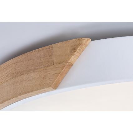 Rabalux - LED stropna svetilka LED/40W/230V 3000/4000/6500K bela/hrast premer 61 cm