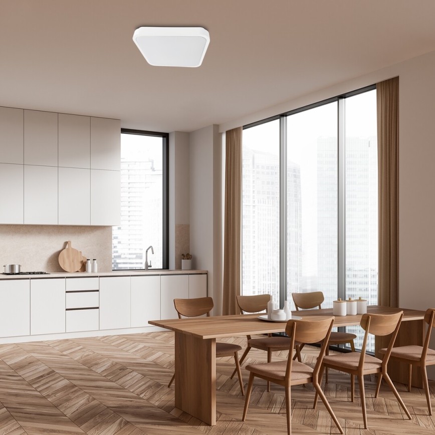 Rabalux - LED Kopalniška stropna svetilka LED/36W/230V 3000/4000/6000K IP44 42x42 cm bela