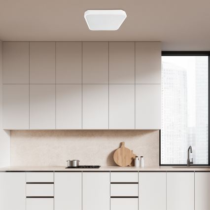 Rabalux - LED Kopalniška zatemnitvena stropna svetilka LED/36W/230V 3000-6000K IP44 42x42 cm bela + Daljinski upravljalnik