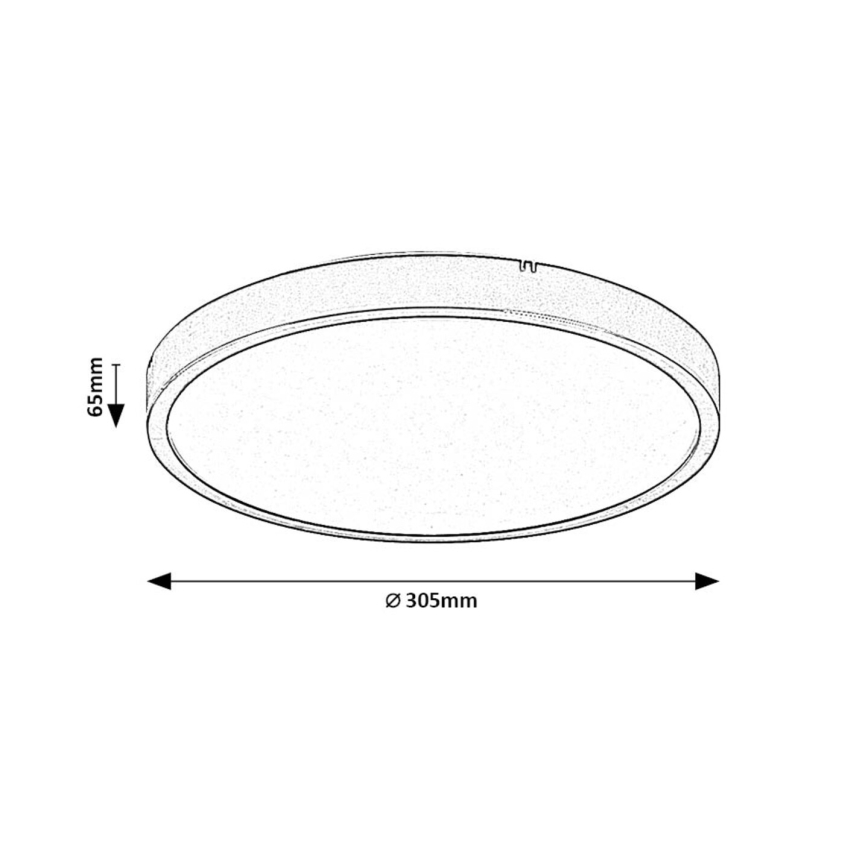 Rabalux - LED Kopalniška stropna svetilka LED/18W/230V 3000/4000/6000K IP44 pr. 30,5 cm bela