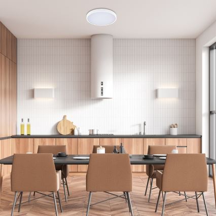 Rabalux - LED Kopalniška zatemnitvena stropna svetilka LED/24W/230V 3000-6000K IP44 pr. 35,5 cm bela + Daljinski upravljalnik