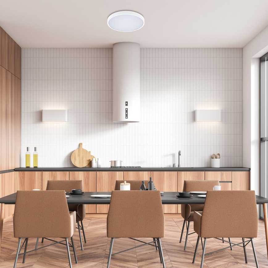 Rabalux - LED Kopalniška zatemnitvena stropna svetilka LED/24W/230V 3000-6000K IP44 pr. 35,5 cm bela + Daljinski upravljalnik