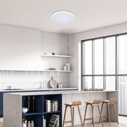 Rabalux - LED Kopalniška zatemnitvena stropna svetilka LED/36W/230V 3000-6000K IP44 pr. 42 cm bela + Daljinski upravljalnik