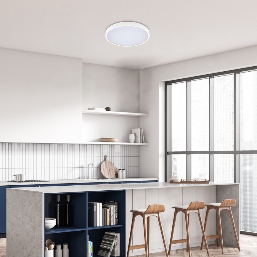 Rabalux - LED Kopalniška zatemnitvena stropna svetilka LED/36W/230V 3000-6000K IP44 pr. 42 cm bela + Daljinski upravljalnik