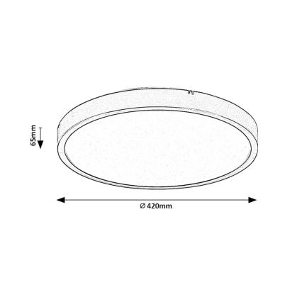 Rabalux - LED Kopalniška zatemnitvena stropna svetilka LED/36W/230V 3000-6000K IP44 pr. 42 cm bela + Daljinski upravljalnik