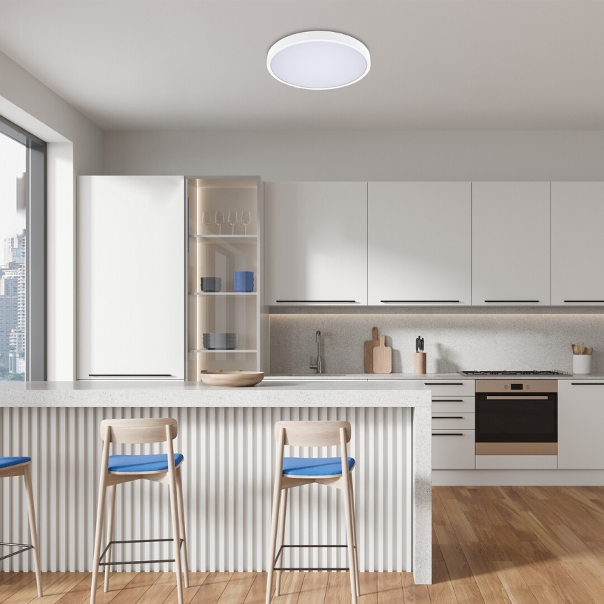 Rabalux - LED RGB Zatemnitvena kopalniška stropna svetilka LED/36W/230V 3000-6000K Wi-Fi Tuya IP44 pr. 42 cm bela + Daljinski upravljalnik
