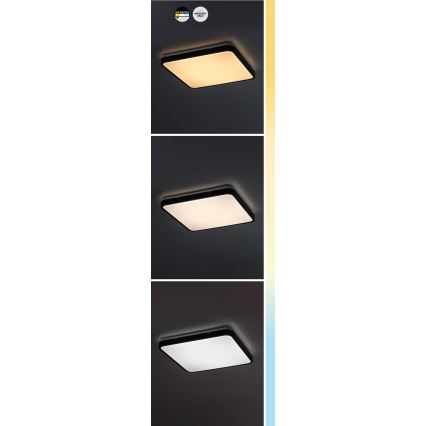 Rabalux - LED Kopalniška stropna svetilka LED/24W/230V 3000/4000/6000K IP44 29x29 cm črna