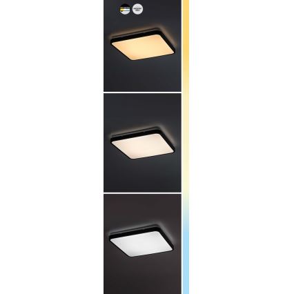 Rabalux - LED Kopalniška stropna svetilka LED/36W/230V 3000/4000/6000K IP44 42x42 cm črna