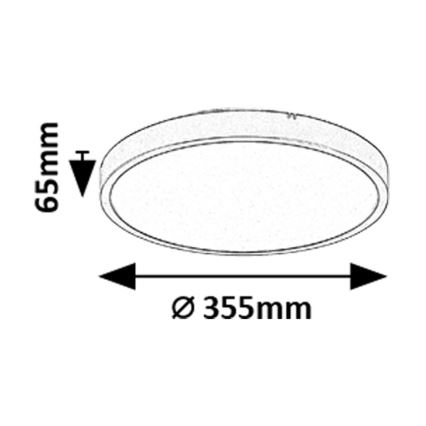 Rabalux - LED Kopalniška zatemnitvena stropna svetilka LED/24W/230V 3000-6000K IP44 pr. 35,5 cm črna + Daljinski upravljalnik