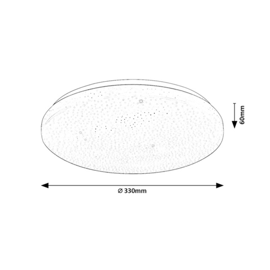 Rabalux - Zatemnljivo stropno LED svetilo LED/22W/230V 3000-6500K, premer 33 cm + daljinski upravljalnik