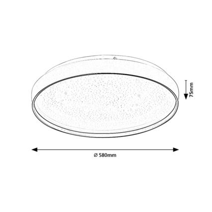 Rabalux - LED zatemnljivo stropno svetilo LED/60W/230V 3000-6500K premer 58 cm + daljinski upravljalnik