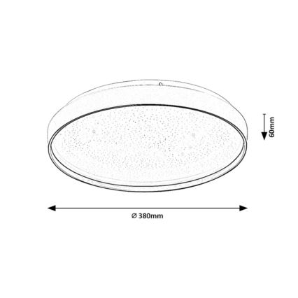 Rabalux - LED zatemnjevalna stropna svetilka LED/34W/230V 3000-6500K pr. 38 cm + daljinski upravljalnik