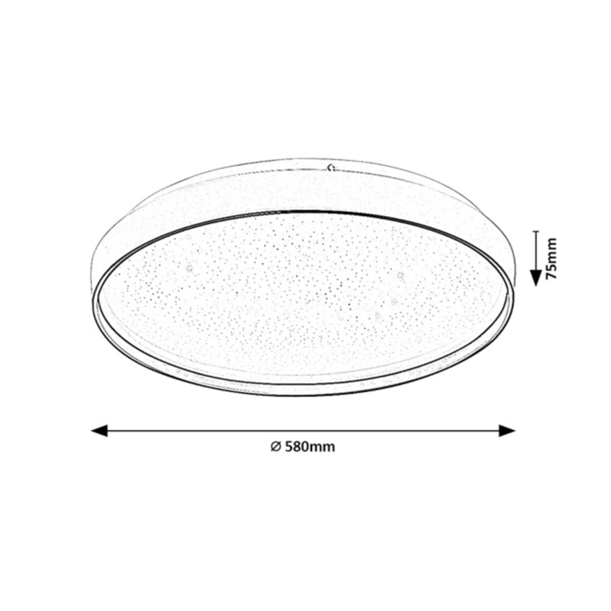 Rabalux - LED stropna svetilka z zatemnitvijo LED/60W/230V 3000-6500K premer 58 cm + daljinski upravljalnik