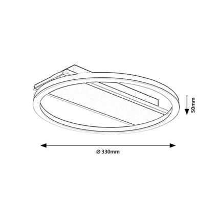 Rabalux - LED stropno svetilo LED/24W/230V, premer 33 cm