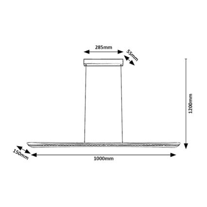 Rabalux - LED viseči lestenec na vrvici LED/40W/230V 3000K