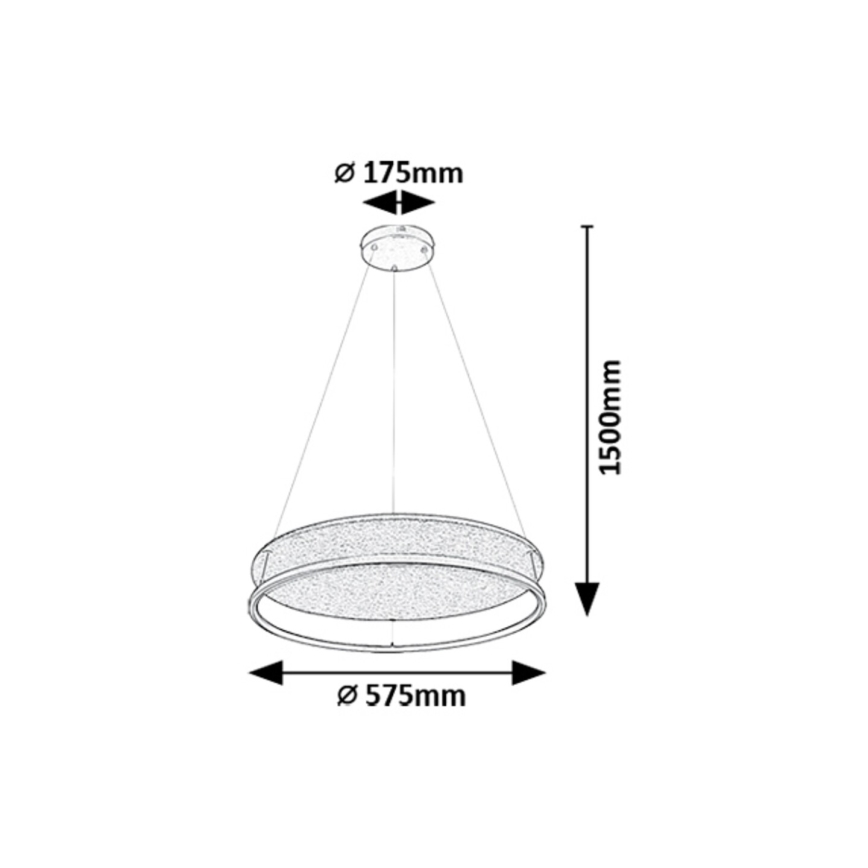 Rabalux - LED Lestenec na vrvici LED/40W/230V 3000/4000K