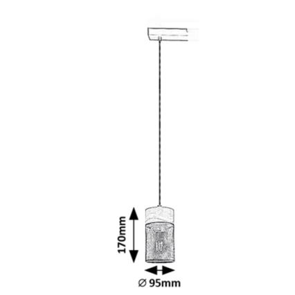 Rabalux - Lestenec na vrvici 1xE27/25W/230V bukev