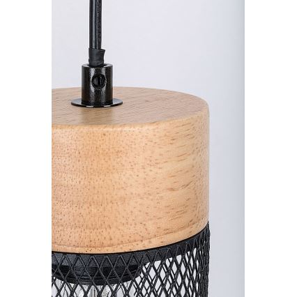 Rabalux - Lestenec na vrvici 3xE27/25W/230V bukev