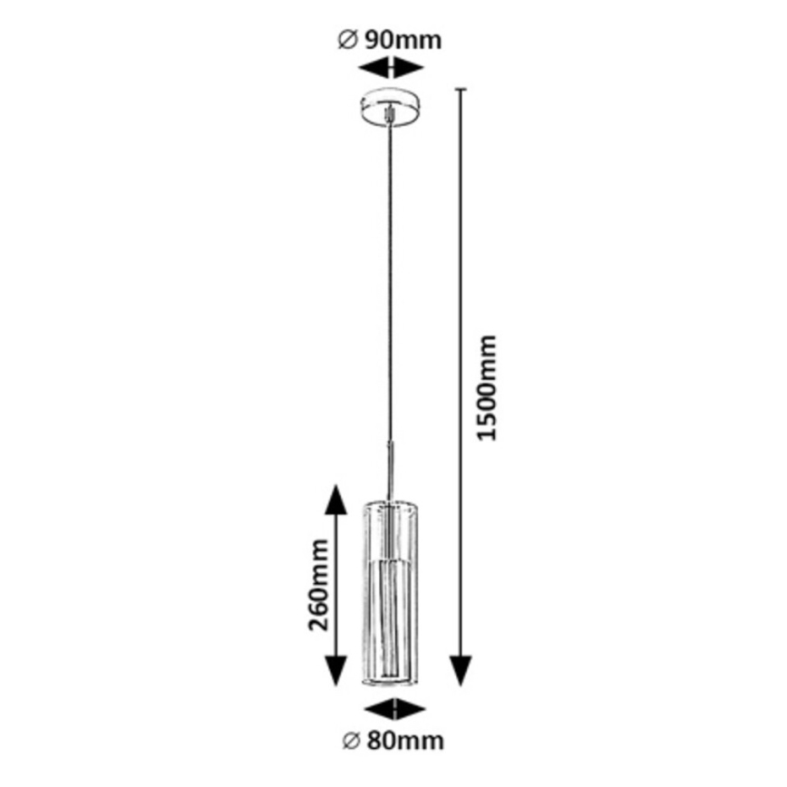Rabalux - Lestenec na vrvici 1xGU10/50W/230V prozorna/sijajni krom