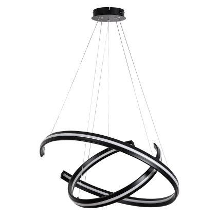 Rabalux - LED lestenec na kablu z možnostjo zatemnitve LED/80W/230V 3000-6500K črna + daljinski upravljalnik